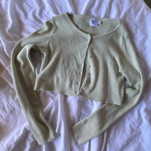 Princess Polly, Sage Green Cropped Sweater, Size 2